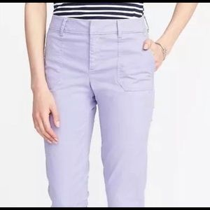 Old navy lavender pixie chino ankle pants nwt